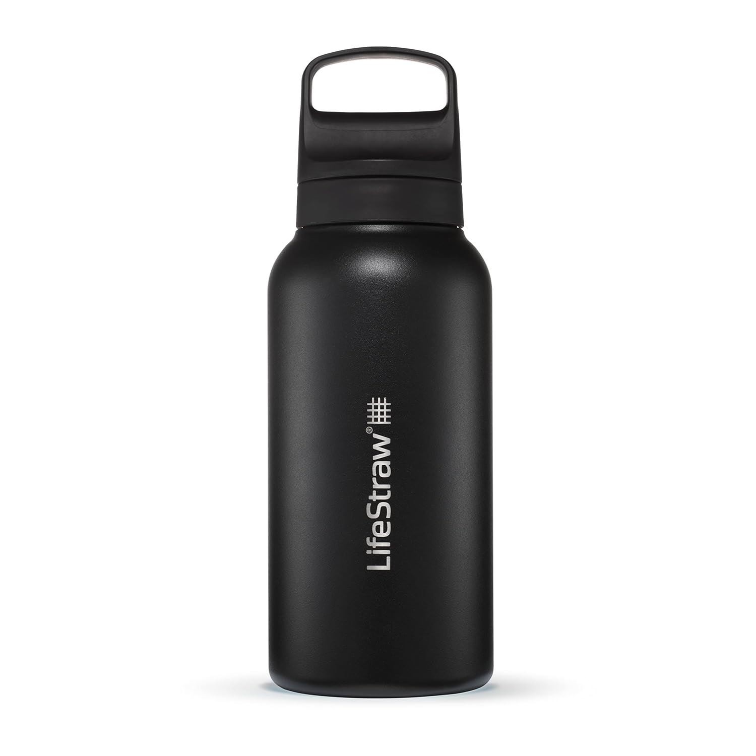 LifeStraw Go 2.0 Stainless Steel Water Filter Bottle 1L - Nordic Noir