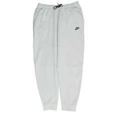 Felpa jogger Nike uomo bianca in pile L vestibilità affusolata