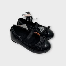 Jumping Beans Toddler Girl Size 6 Juniee Black Patent Ballet Flats Dress Shoes