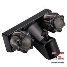 RV Shower Faucet, RV Bathtub Faucet with Shower Diverter, 4 Shower Valve Black