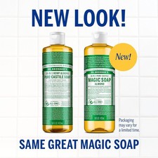 2-Pack Dr. Bronner's 18-in-1 Pure-Castile Magic Soap - Almond 16 oz - 473ml
