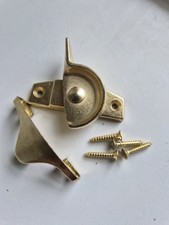 Lot Of 10 bright Brass Sash Window Locks New Free Shipping Crescent Half Circle