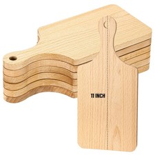6 Pcs Thicken Cutting Board Bulk Wood Board for Chopping Serving Charcuterie ...