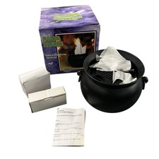 2002 Gemmy Hanging Flaming Cauldron Halloween Scary Decoration Tested & Works