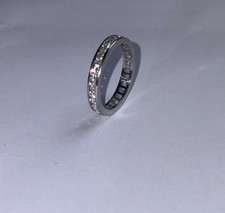 platinum eternity ring size p fully wrapped 1.26c diamonds