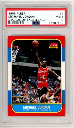 Michael Jordan 1996 Fleer Decade of Excellence #4 PSA 9 Mint
