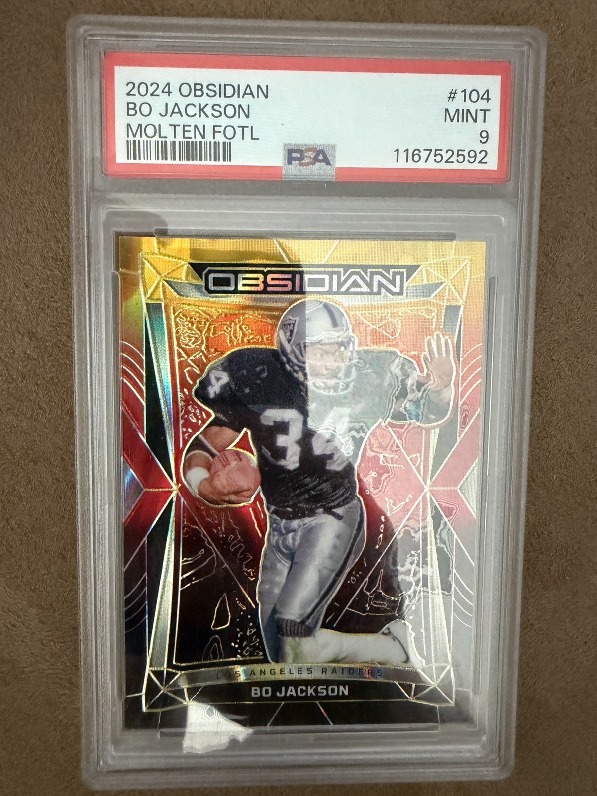 2024 Panini Obsidian - Bo Jackson #104 Molten  4/14 PSA 9