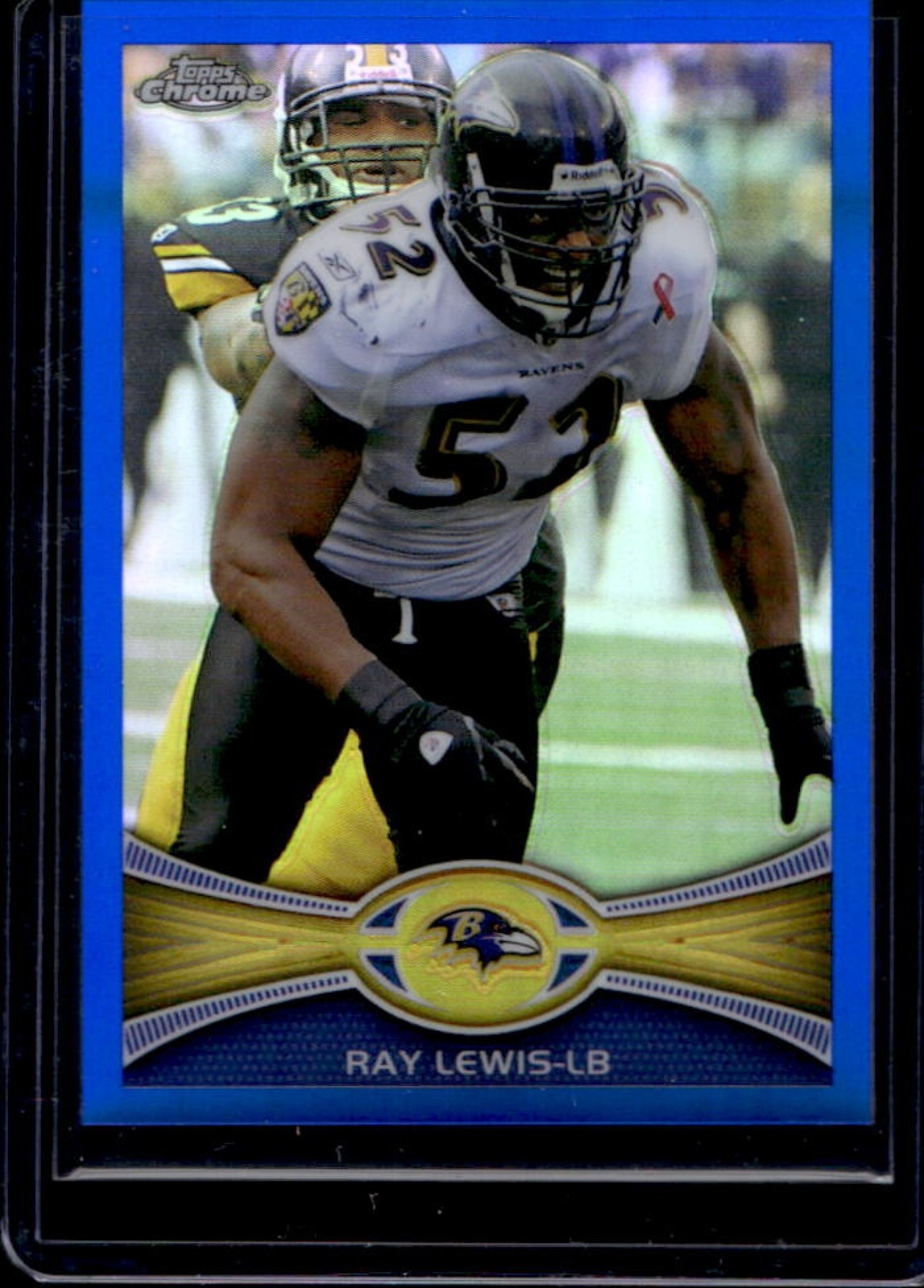 2012 Topps Chrome Ray Lewis Blue Refractor #29/199 Ravens