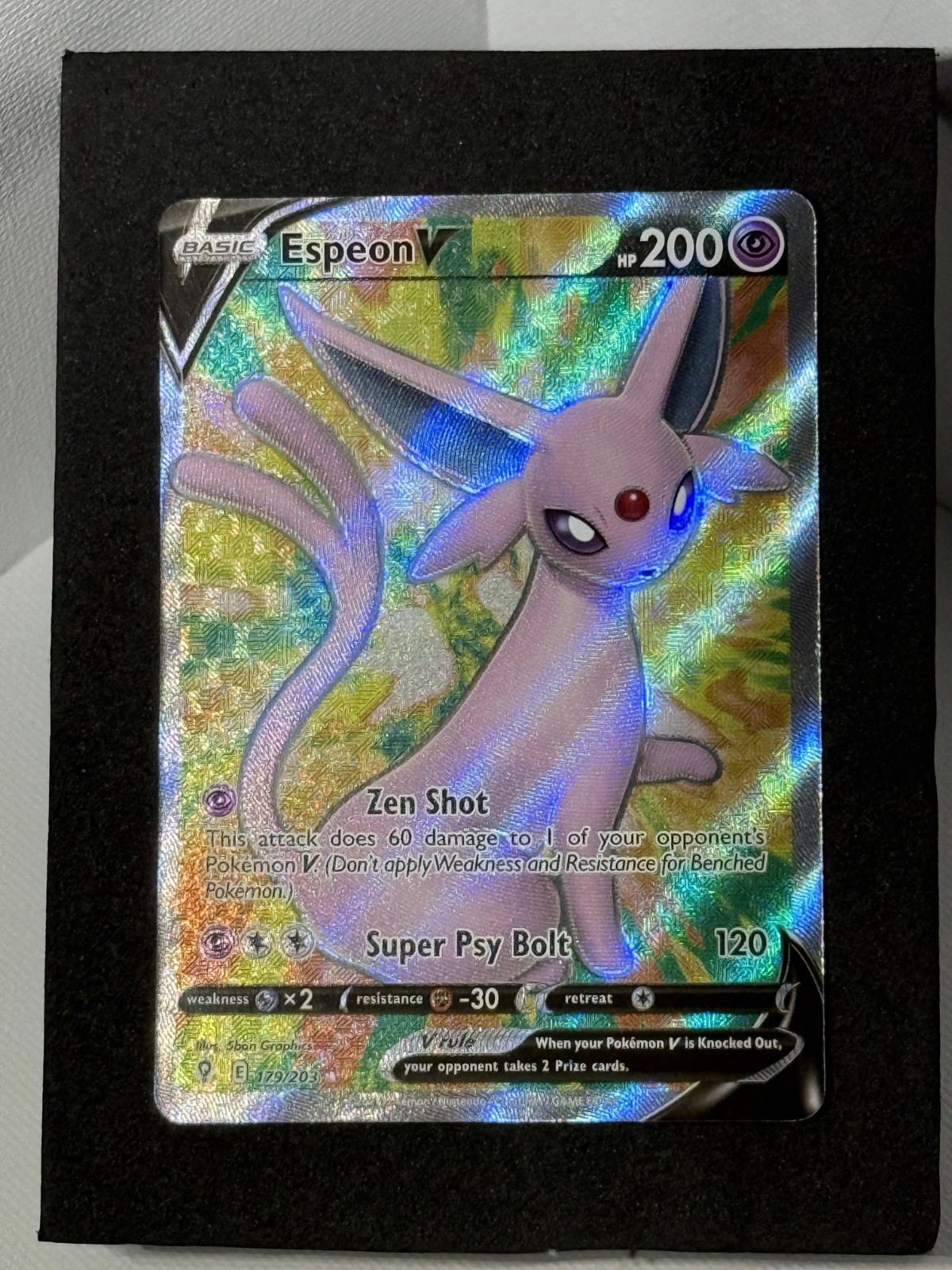 Espeon V 2021 Sword & Shield: Evolving Skies #179/203 Holo (Full