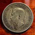 1937 Canada 25 Cents 80% Silver Coin George Canadian KM# 35 Lot D1-302 TONED — photo 2