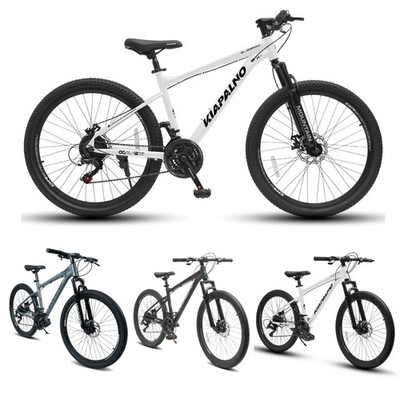 26'' Mountain Bike with Disc Brakes Carbon Steel Frame 21 Speed MTB Road Bicycle