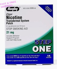 1-3 PCS NEW Rugby 21mg Nicotine Transdermal System Patch