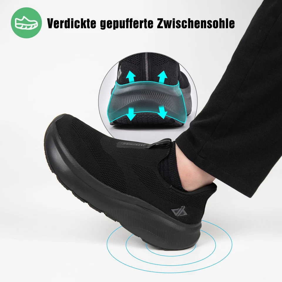 Herren Hände frei Slip in Schuhe Fußbogenstütze Schuhe Memory Foam Walkingschuhe - Bild 4 von 4