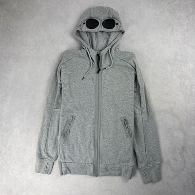 CP Company Full Zip Goggle Hoodie Medium Pullover Grau Sweatshirt Jacke 6415