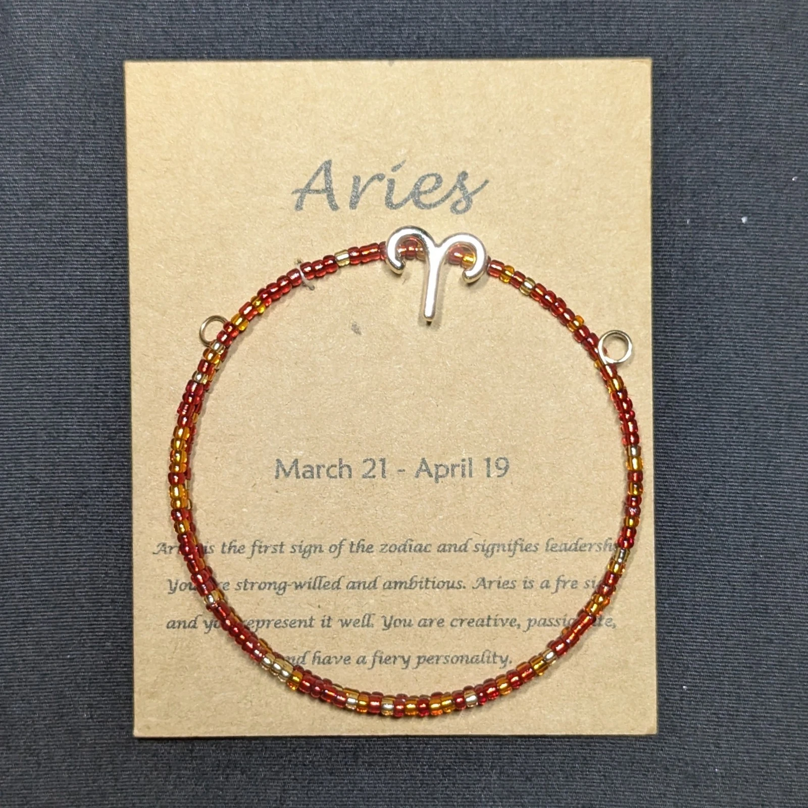 Aries Red & Fire Zodiac Memory Bracelet — A Morrow's Jewels Original!