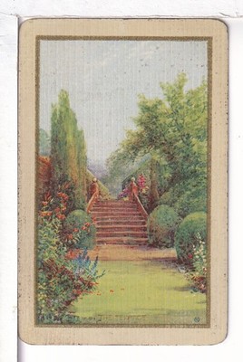 Single Vintage Playing Card U.S. Narr Nam ''The Terrace'' TE-2-1 C 13.5 cc titlle