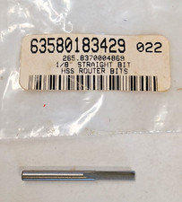 1/8" Straight HSS Router Bit 1-3/8" OAL 1/2" Loc