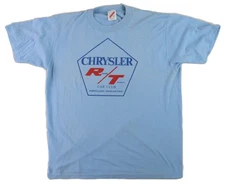 VTG 90s USA Adult L Chrysler Road Track Car Club Vancouver Portland Blue T Shirt