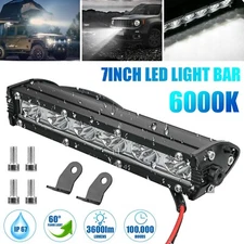 7'' 18W Spot Flood LED Work Light Bar Lamp Driving Fog Offroad SUV 4WD Car Truck