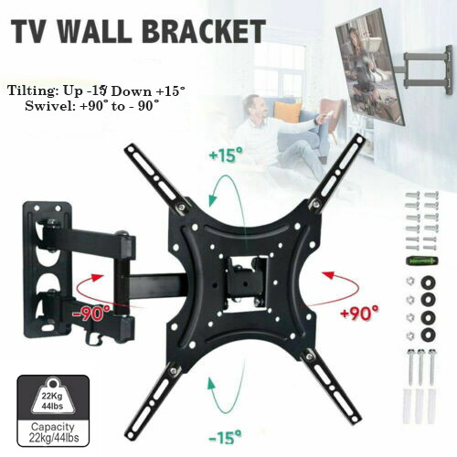 TV Wandhalterung Ständer neigbar & schwenkbar für 32 37 40 42 43 50 55 Zoll Monitor LCD UK - Bild 2 von 41