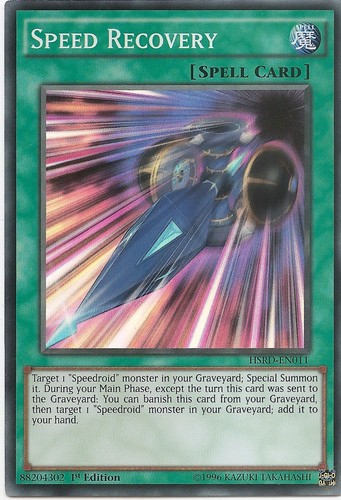 Speed Recovery HSRD-EN011 Super Rare Yu-Gi-Oh Card 1st Edition New - Picture 1 of 3