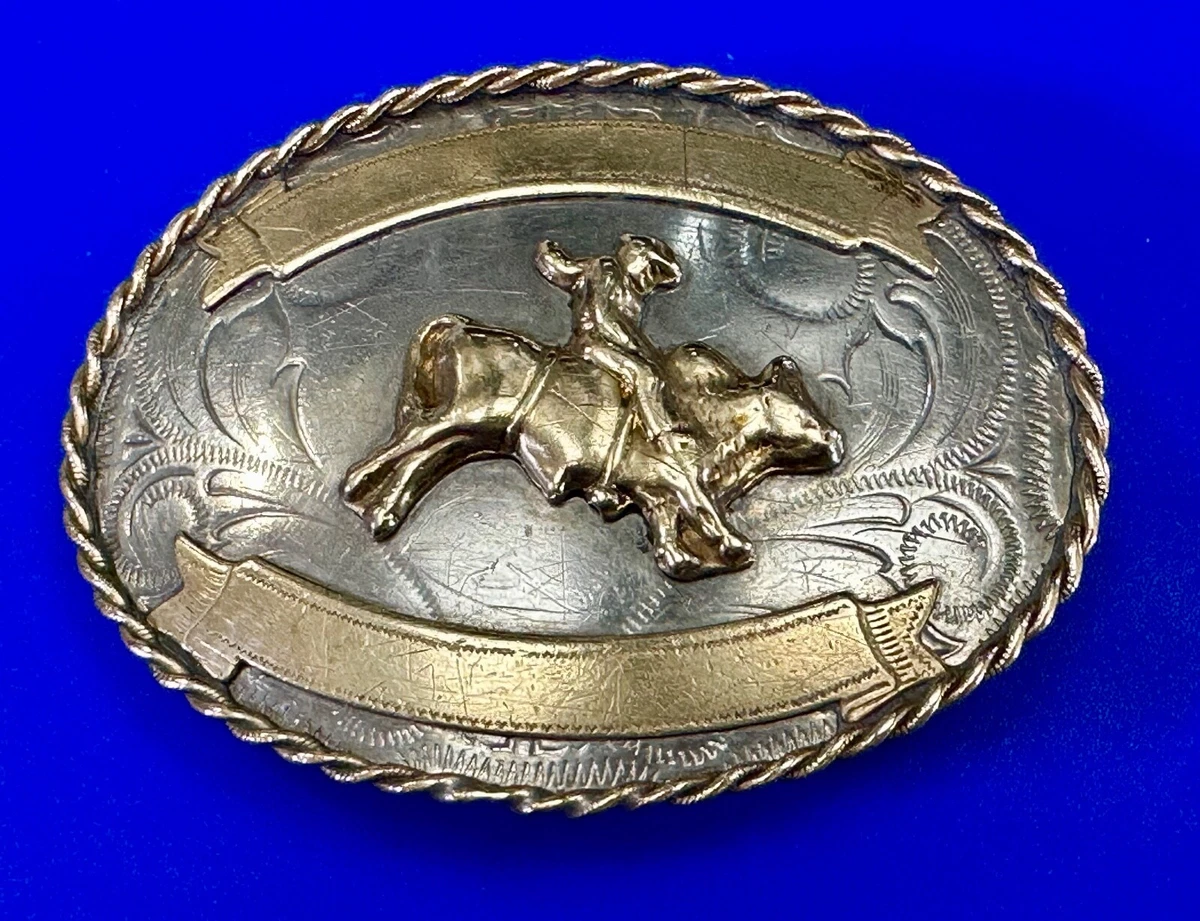 German silver top belt buckle