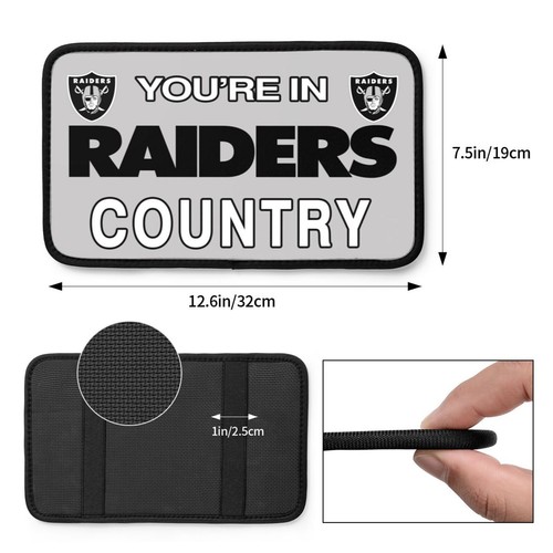 New Las Vegas Raiders Car Armrest Cushion Auto Handrail Box Cover ,fans Gift - Picture 15 of 16