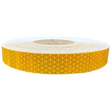 1" Inch School Bus Yellow Reflective Tape Oralite V98 Orafol Reflexite Prismatic