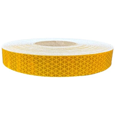1" Inch School Bus Yellow Reflective Tape Oralite V98 Orafol Reflexite Prismatic