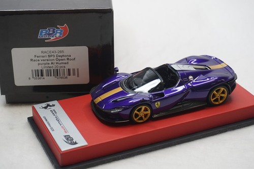 1/43 BBR FERRARI SP3 DAYTONA PURPLE AL HUMAD/GOLD RED LEATHER BASE LE 20 N MR