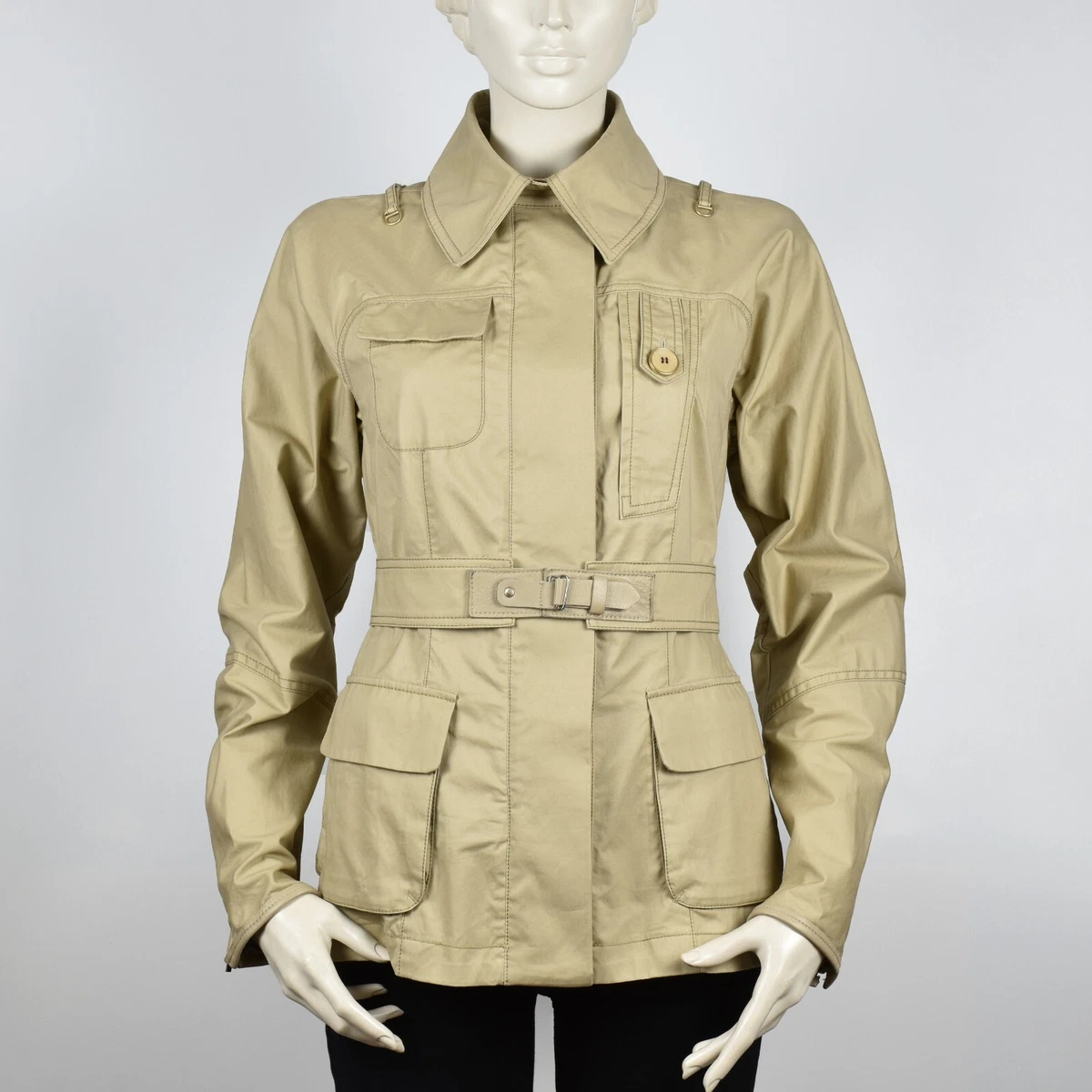 Max Co MAX MARA Women s Unlined Cotton Safari Jacket Trench Coat