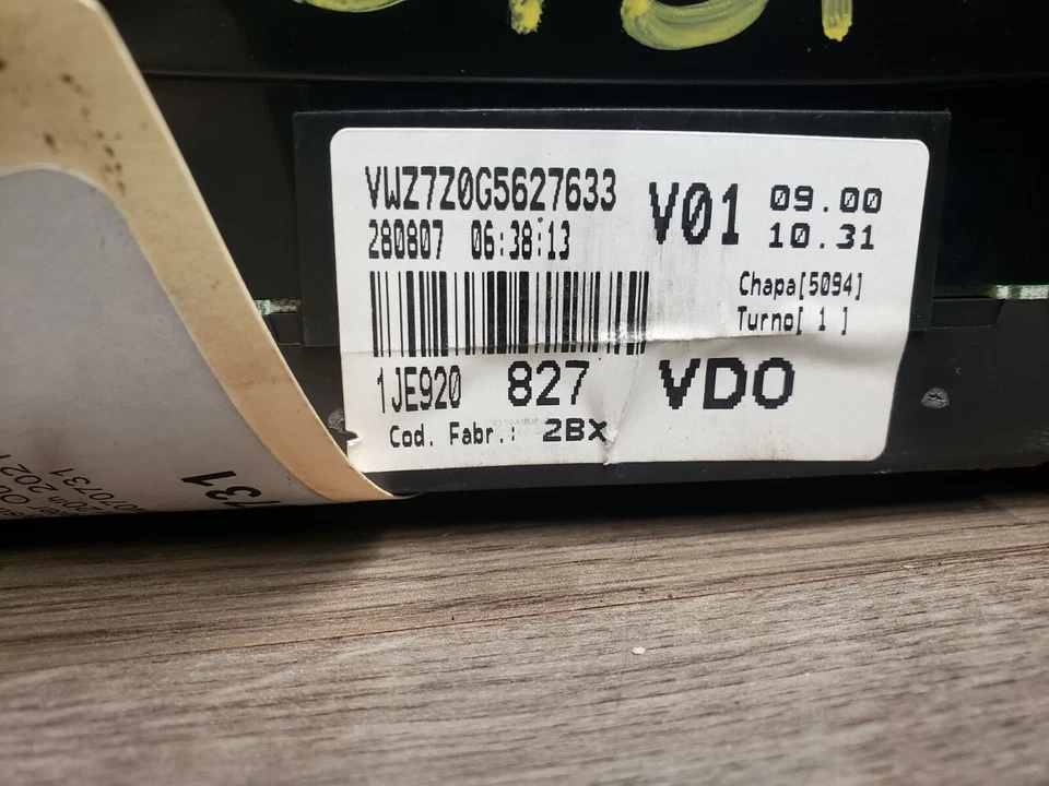 2008 Volkswagen Golf City 2.0L Immobilizer Ignition Key Lock Set Cluster MFA ECU - Image 4 of 4