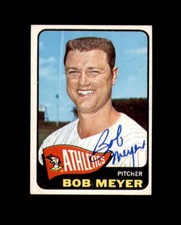 Bob Meyer Hand Signed 1965 Topps Kansas City Athletics Autograph