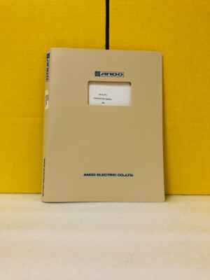 Ando AS-61375 Type AQ-1417B Optical Spectrum Analyzer Instruction Manual