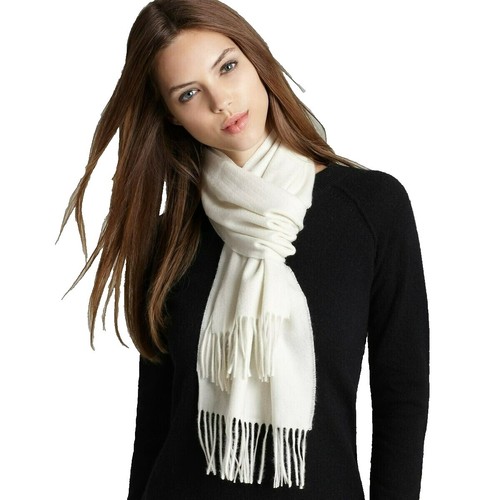 Nordstrom Cashmere Blend Houndstooth Print Fringed Scarf or  display picture 1