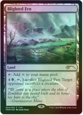 1 x Blighted Fen - Foil - FNM - LP - Magic The Gathering - MTG