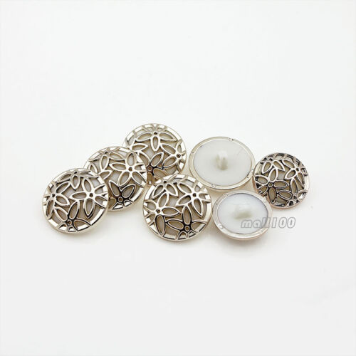 12PCS Gold Black White Round Resin Flower Upscale Shank Buttons 22mm 25mm DIY - Picture 5 of 7