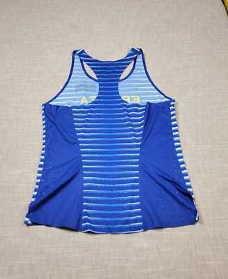 NIKE Pro Elite Eritrea Singlet Medium Womens Blue Red Track