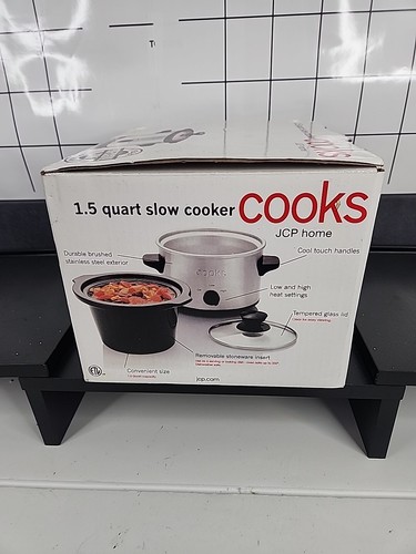 Cooks 1.5 Quart Slow Cooker With Manual Brand New In Packaging - Picture 2 of 6
