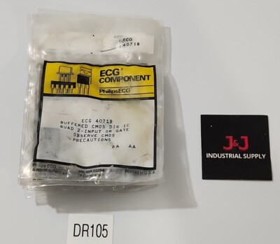 *NEW SEALED* LOT OF 8 ECG Component ECG 4071B Buffered CMOS DIG IC Quad 2 Input