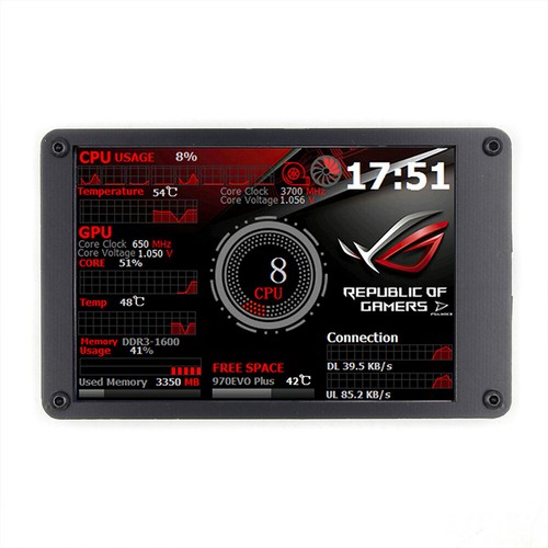 Dualer USB-Sekundärbildschirm, CPU, GPU, RAM, HDD-Monitor für WINDOWS LINUX (Com - Afbeelding 5 van 12