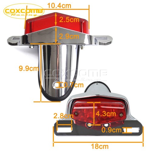 Lucas Style LED Brake Tail Light Bracket Holder For British Cafe Racer - Picture 3 of 12