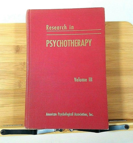 Research in Psychotherapy Vol III 1968 - American Psychological Association RARE