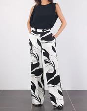 Pantalone a fantasia bianco e nero o colorato MARELLA modello MOSTRA