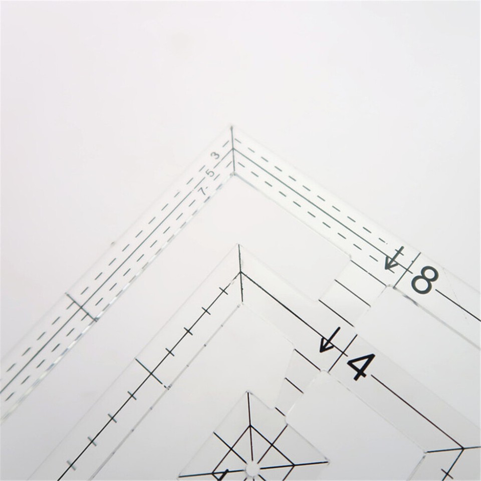 Quilting Square Templates Rulers Clothes Making Transparent Acrylic eBay