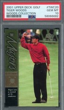 2001 Upper Deck Golf Tiger Woods e-Volve Auto Rookie Card 10