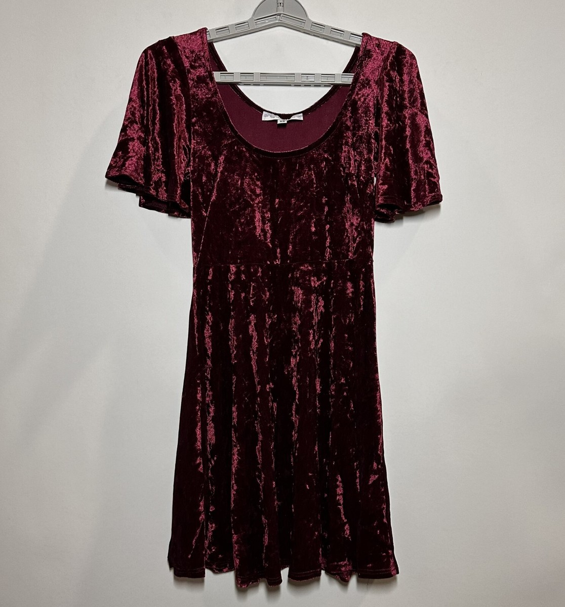 red velvet fit and flare dress Raspberry Red Velvet Tiffany Evening Dress