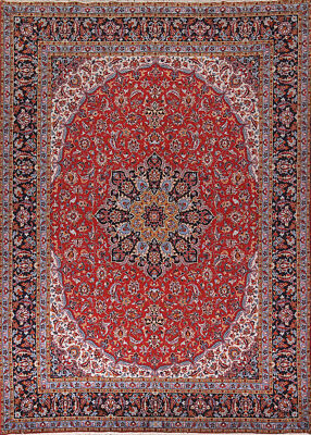 Traditional Style Red 10x13 ft Turkish Area Rug Elegant Rugs