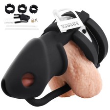 Soft Silicone Male Chastity Device Rings Chastity Cage Locks Sleeve Restrain