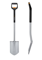 Fiskars 1066732 Teleskop-Spaten Spitz GäRtnerspaten Spitzpaten Spaten